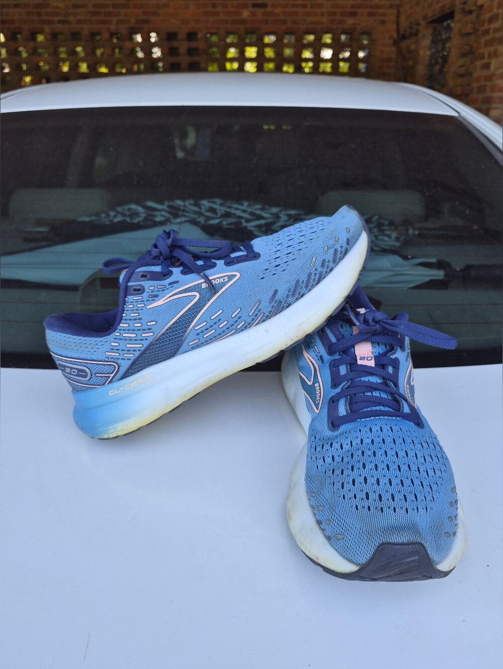 Brooks Women's Light Blue and Purple Glycerin Running Shoe - Picture 4 of 11